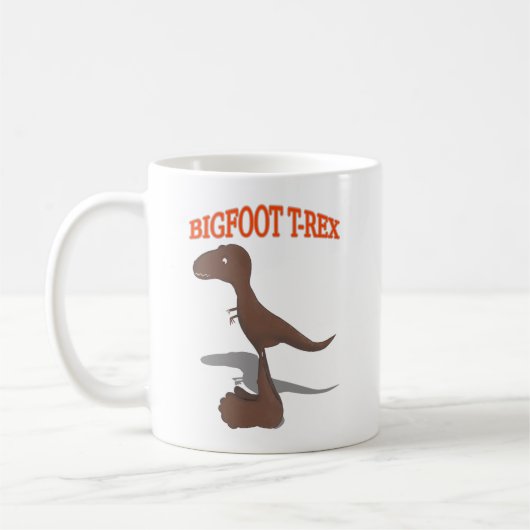 Bigfoot T-Rex Zeichnend Kaffeetasse (Links)