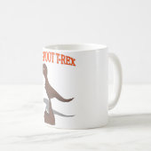 Bigfoot T-Rex Zeichnend Kaffeetasse (VorderseiteRechts)