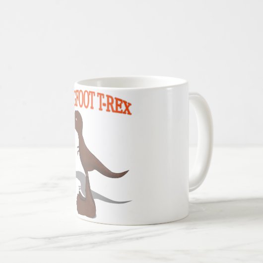 Bigfoot T-Rex Zeichnend Kaffeetasse (VorderseiteRechts)