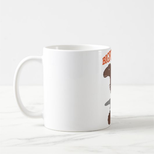 Bigfoot T-Rex Zeichnend Kaffeetasse (Links)