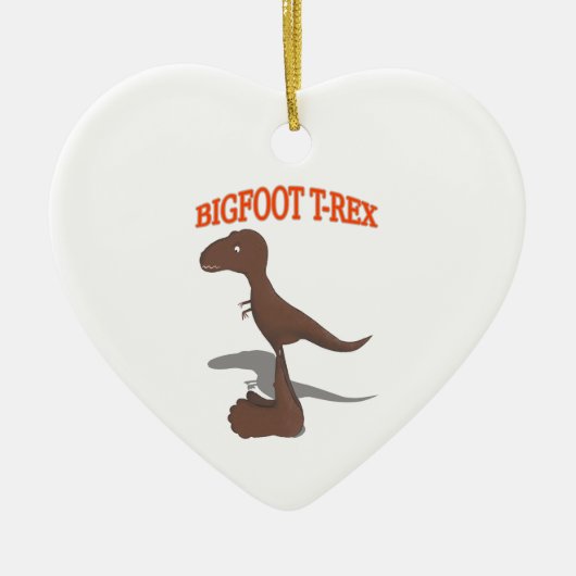 Bigfoot T-Rex Zeichnend Keramikornament (Vorne)