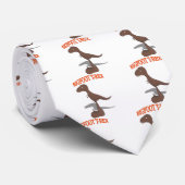 Bigfoot T-Rex Zeichnend Krawatte (Gerollt)