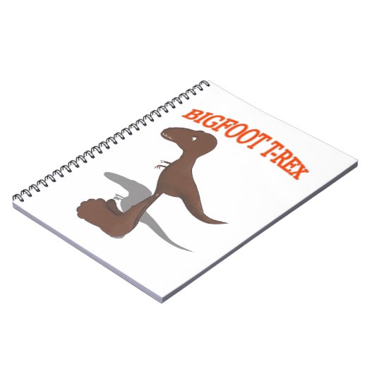 Bigfoot T-Rex Zeichnend Notizblock (Linke Seite)