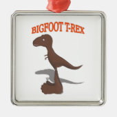 Bigfoot T-Rex Zeichnend Ornament Aus Metall (Vorne)