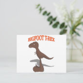 Bigfoot T-Rex Zeichnend Postkarte (Stehend Vorderseite)
