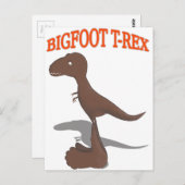 Bigfoot T-Rex Zeichnend Postkarte (Vorne/Hinten)