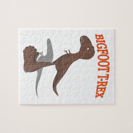 Bigfoot T-Rex Zeichnend Puzzle (Horizontal)