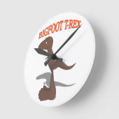Bigfoot T-Rex Zeichnend Runde Wanduhr (Winkel)