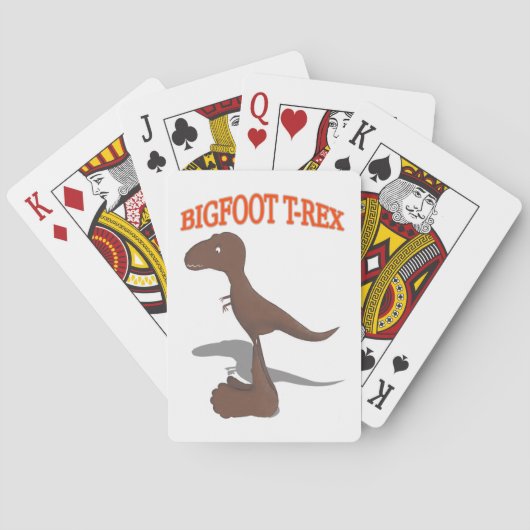 Bigfoot T-Rex Zeichnend Spielkarten (Rückseite)