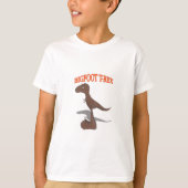 Bigfoot T-Rex Zeichnend T-Shirt (Vorderseite)