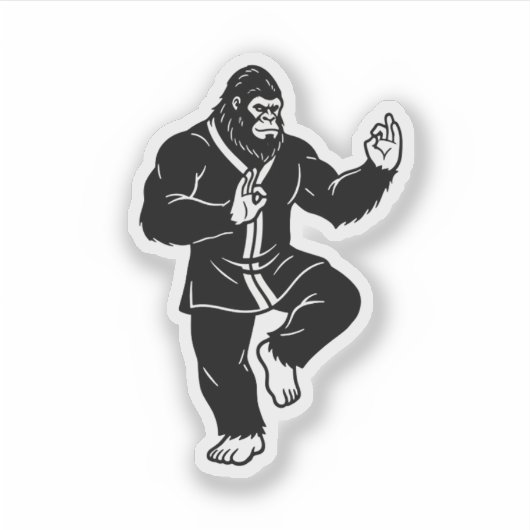 Bigfoot Tai Chi Aufkleber (Vorderseite)