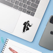 Bigfoot Tai Chi Aufkleber (Laptop mit iPhone)