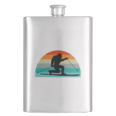 Bigfoot Telemark Skifahren Rainbow Flachmann (Vorderseite)