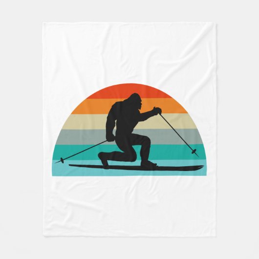 Bigfoot Telemark Skifahren Rainbow Fleecedecke (Vorderseite)