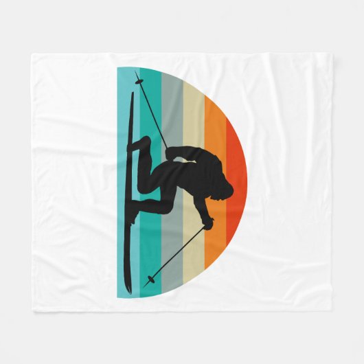 Bigfoot Telemark Skifahren Rainbow Fleecedecke (Vorderseite (Horizontal))