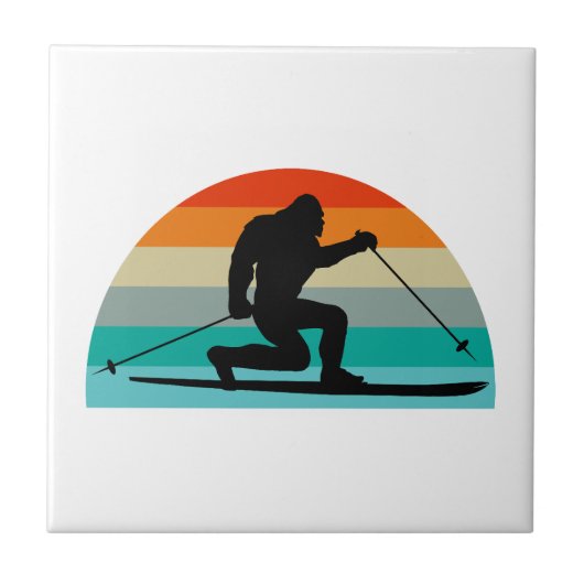 Bigfoot Telemark Skifahren Rainbow Fliese (Vorderseite)