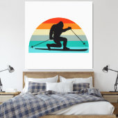 Bigfoot Telemark Skifahren Rainbow Leinwanddruck (Insitu (Schlafzimmer))