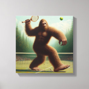 Bigfoot Tennis Leinwanddruck