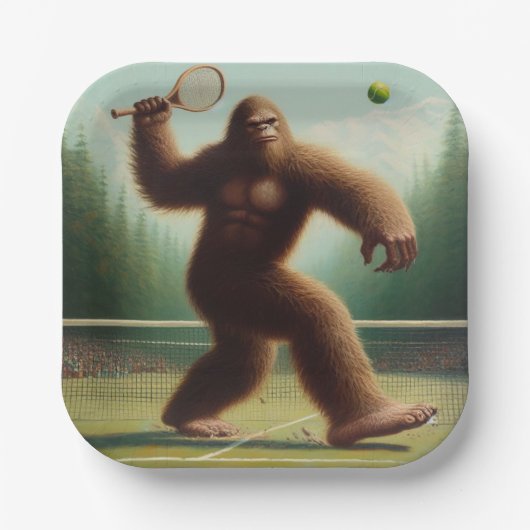 Bigfoot Tennis Pappteller (Vorderseite)