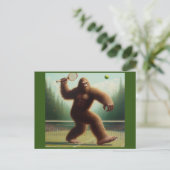 Bigfoot Tennis Postkarte (Stehend Vorderseite)