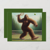 Bigfoot Tennis Postkarte (Vorne/Hinten)