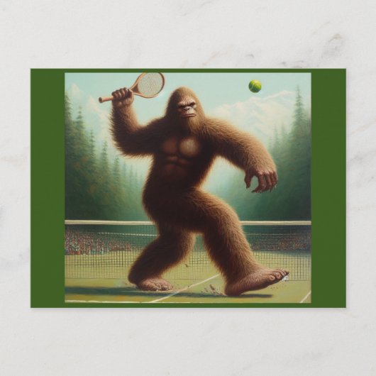 Bigfoot Tennis Postkarte (Vorderseite)
