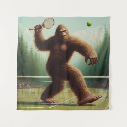 Bigfoot Tennis Wandteppich (Vorderseite)