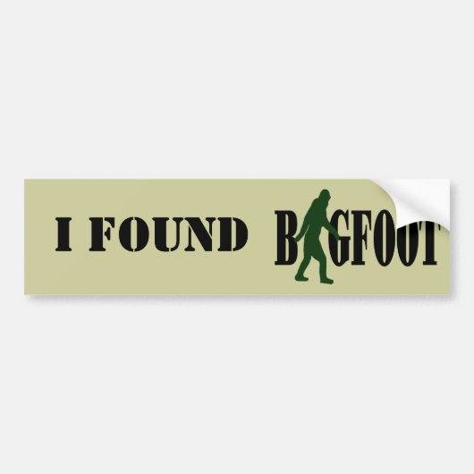 Bigfoot Text & Green Squatch Grafik Autoaufkleber (Vorne)