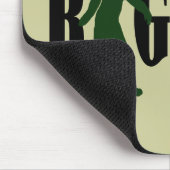 Bigfoot Text & Green Squatch Grafik Mousepad (Ecke)