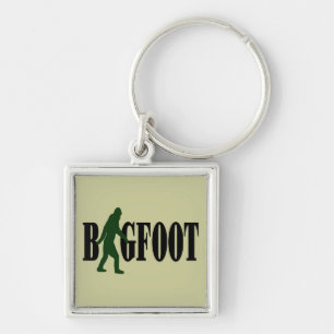 Bigfoot Text & Green Squatch Grafik Schlüsselanhänger