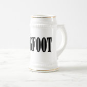 Bigfoot-Text u. grüne squatch Grafik Bierglas (VorderseiteRechts)