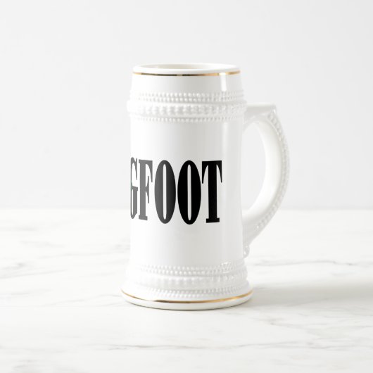 Bigfoot-Text u. grüne squatch Grafik Bierglas (VorderseiteRechts)