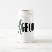 Bigfoot-Text u. grüne squatch Grafik Bierglas (Mittel)