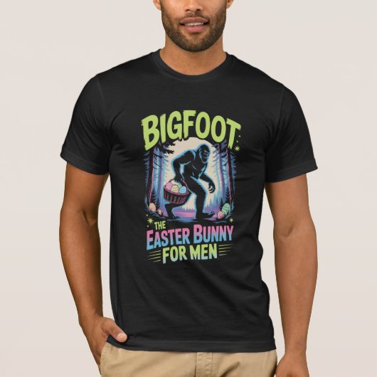 Bigfoot The Easter Bunny Men's Tee Sasquatch  (Vorderseite)