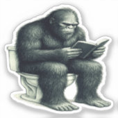 Bigfoot Toilet  Aufkleber (Vorderseite)