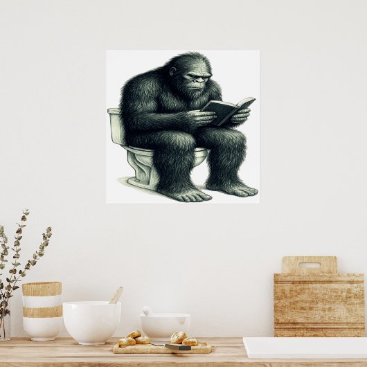 Bigfoot Toilet Poster (Küche)