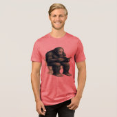 Bigfoot-Toilette Tri-Blend Shirt (Vorderseite voll)