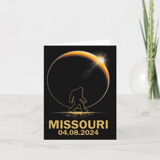 Bigfoot Total Solar Eclipse 4.08.2024 Missouri Karte (Vorderseite)