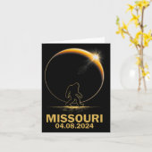Bigfoot Total Solar Eclipse 4.08.2024 Missouri Karte (Gelbe Blume)