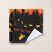 Bigfoot Tracks bei Sonnenuntergang Badhandtuch Set (Waschlappen)