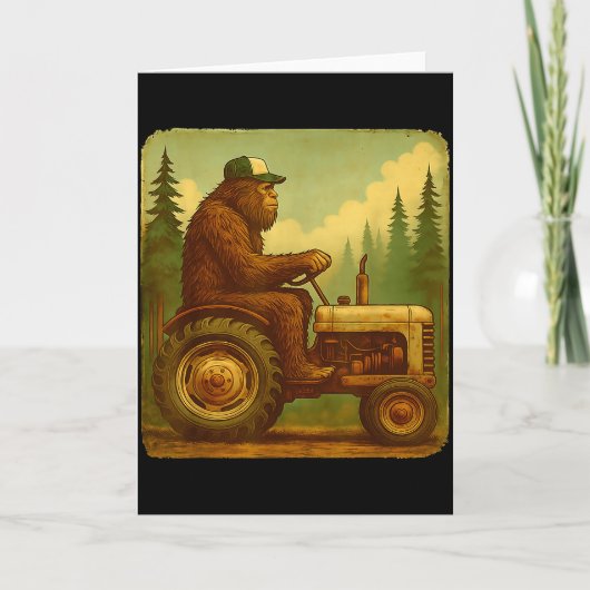 Bigfoot Tractor Farmer Design For Men Farming Farm Karte (Vorderseite)