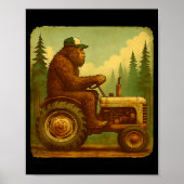 Bigfoot Tractor Farmer Design For Men Farming Farm Poster (Vorne)
