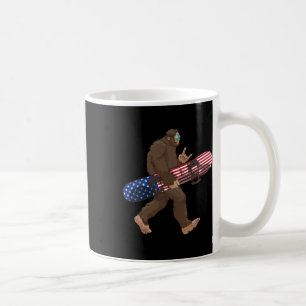 Bigfoot Tragend American Flag Snowboard for Snowb Kaffeetasse