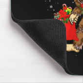 Bigfoot Tragend Weihnachtsbaum Sasquatch Glaube Mousepad (Ecke)