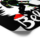 Bigfoot Tragend Weihnachtsbaum Sasquatch Glaube Poster (Ecke)