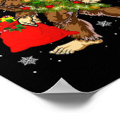 Bigfoot Tragend Weihnachtsbaum Sasquatch Glaube Poster (Ecke)
