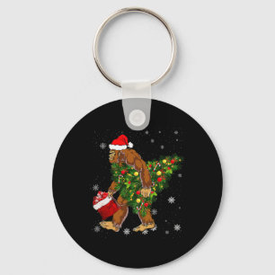 Bigfoot Tragend Weihnachtsbaum Sasquatch Glaube Schlüsselanhänger