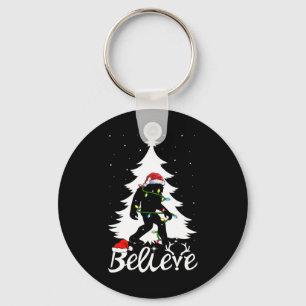 Bigfoot Tragend Weihnachtsbaum Sasquatch Glaube Schlüsselanhänger