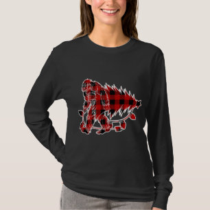 Bigfoot Tragend Weihnachtsbaum Sasquatch Glaube T-Shirt
