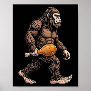 Bigfoot trägt Sasquatch-Liebhaber von Hühnerschleg Poster